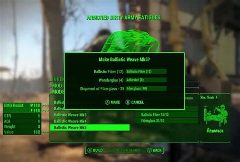 Fallout 4 Ballistic Weave Guide .